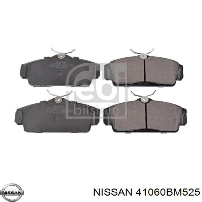 41060BM525 Nissan колодки гальмівні передні, дискові