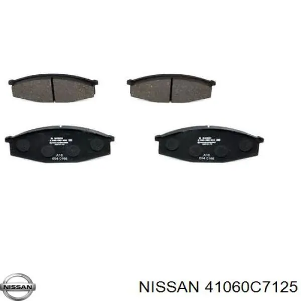 41060C7125 Nissan колодки гальмівні передні, дискові