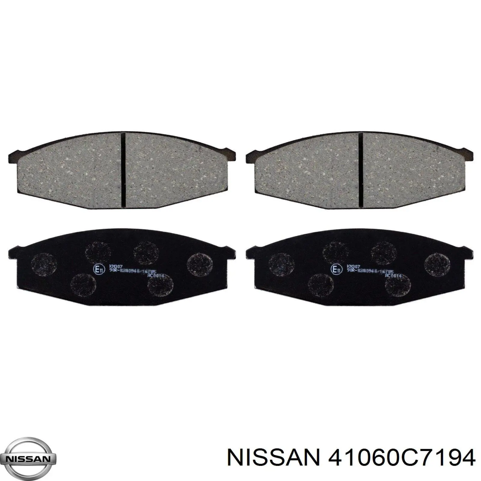 41060C7194 Nissan колодки гальмівні передні, дискові