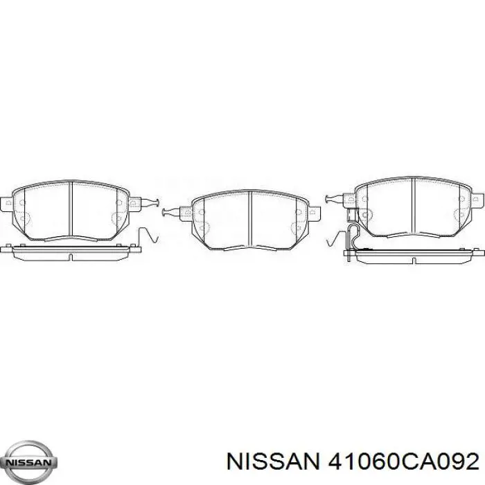 41060CA092 Nissan колодки гальмівні передні, дискові