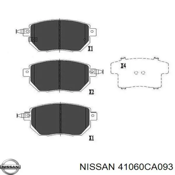 Купити 41060CA093 Nissan/Infiniti Колодки гальмівні передні, дискові
