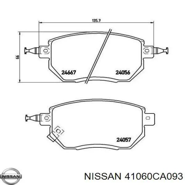 Гальмівні колодки Nissan/Infiniti 41060CA093 ціна, від 25.30 USD