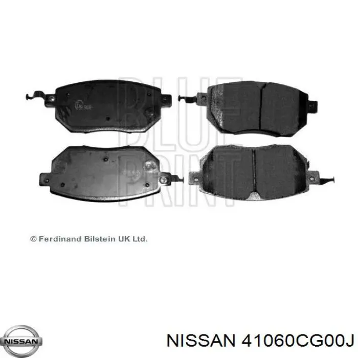 Купити 41060CG00J Nissan/Infiniti Колодки гальмівні передні, дискові