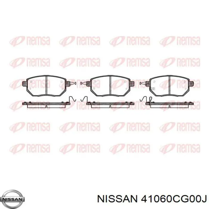 41060CG00J Nissan колодки гальмівні передні, дискові