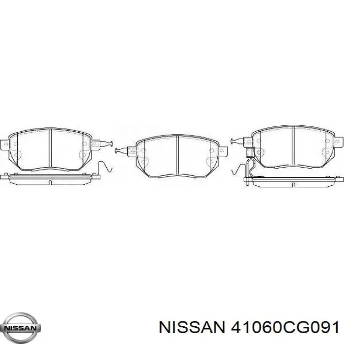 Купити 41060CG091 Nissan/Infiniti Колодки гальмівні передні, дискові