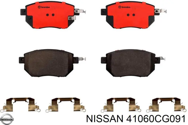 Передні тормозні колодки 41060CG091 Nissan/Infiniti