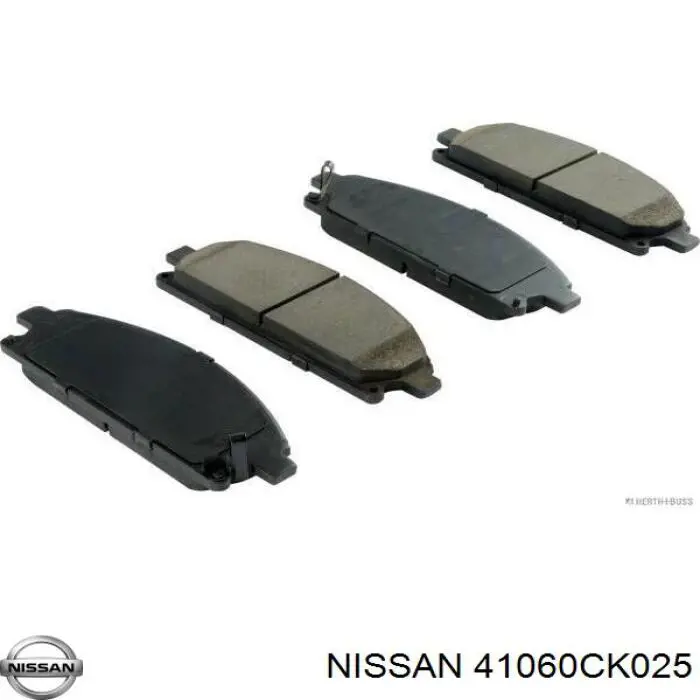 Колодки гальмівні передні, дискові 41060CK025 Nissan