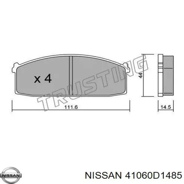 41060D1485 Nissan/Infiniti Передні гальмівні колодки