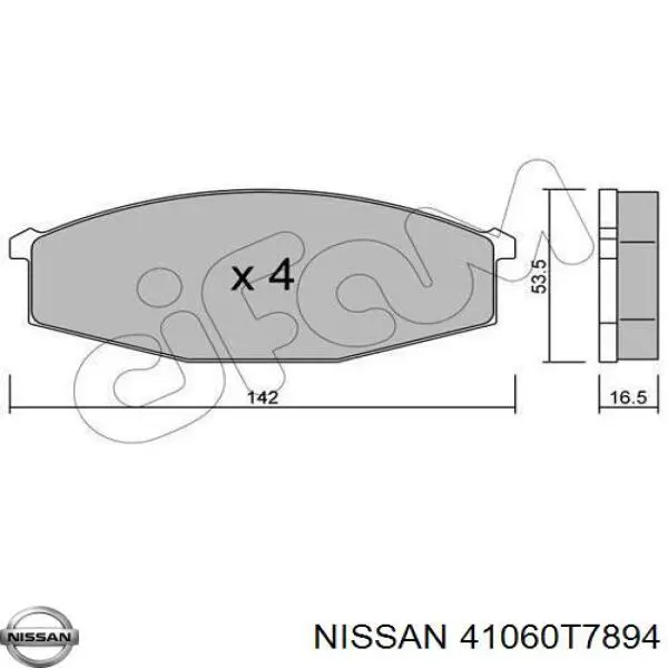Гальмівні колодки Nissan/Infiniti D1060T7893 ціна, від 20.53 USD