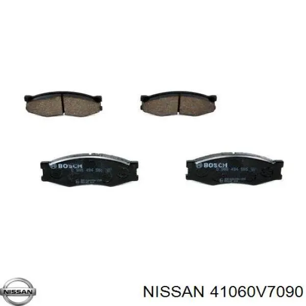 41060V7090 Nissan колодки гальмівні передні, дискові