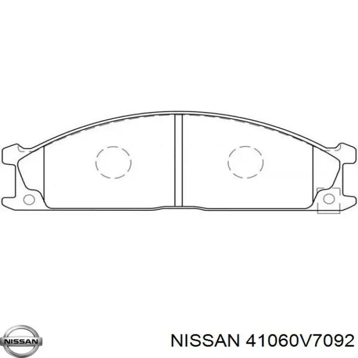 41060V7092 Nissan колодки гальмівні передні, дискові