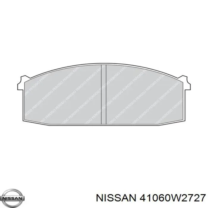 41060W2727 Nissan колодки гальмівні передні, дискові