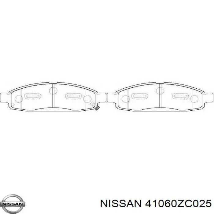 Колодки гальмівні передні, дискові 41060ZC025 Nissan