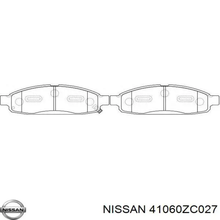 Колодки гальмівні передні, дискові 41060ZC027 Nissan