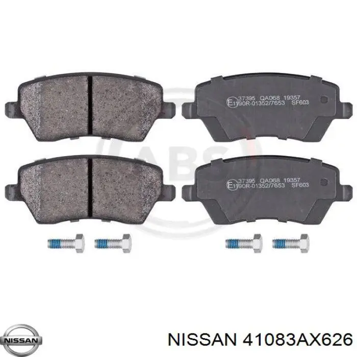 41083AX626 Nissan комплект пружинок кріплення дискових колодок, передніх
