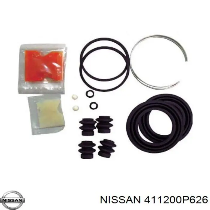 411200P626 Nissan ремкомплект супорту гальмівного переднього