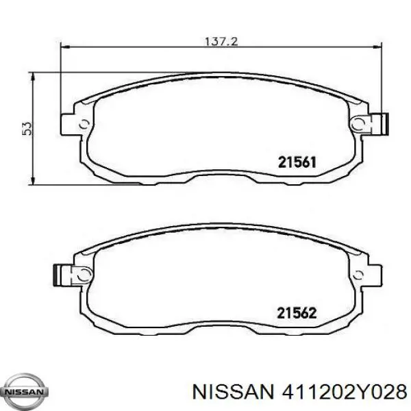 411202Y028 Nissan/Infiniti Ремкомплект гальмівної системи