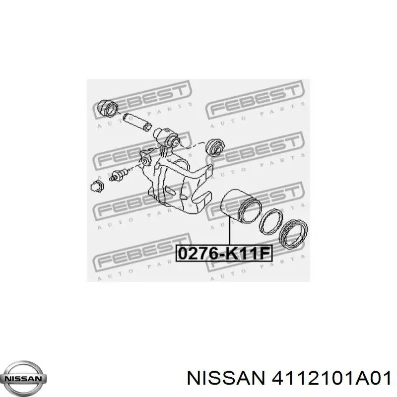 Поршень супорта гальмівного, переднього Nissan/Infiniti 4112101A01 ціна, від 14.80 USD