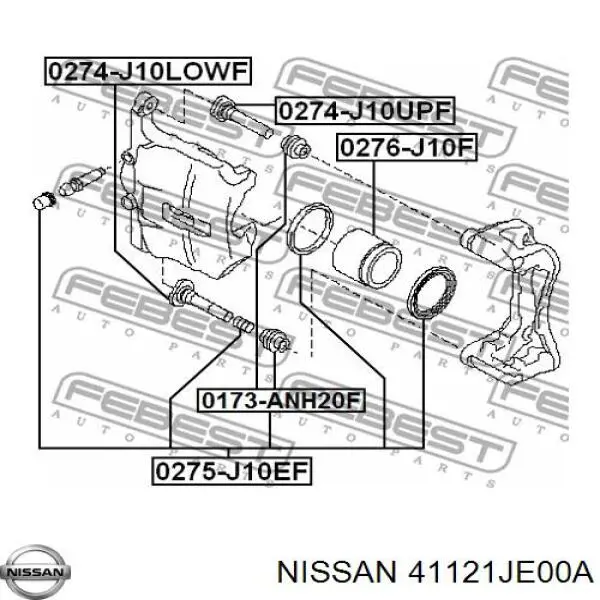 Купити 41121JE00A Nissan/Infiniti Поршень супорту гальмівного, переднього