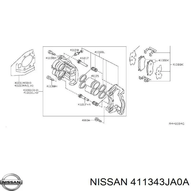  Nissan/Infiniti 411343JA0A ціна, від 6.18 USD
