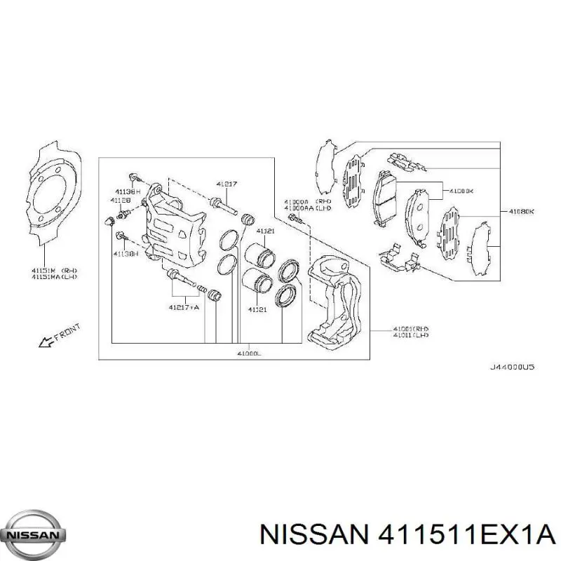  Nissan/Infiniti 411511EX1A ціна, від 3.59 USD