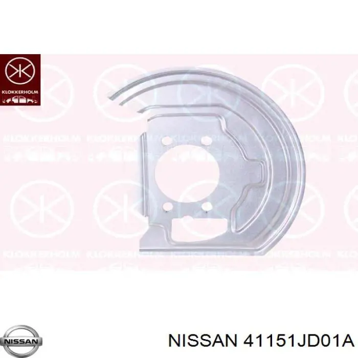 41151JD01A Nissan захист гальмівного диска, переднього, правого