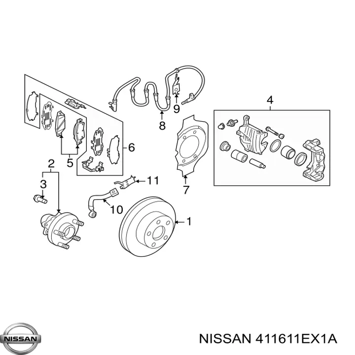  Nissan/Infiniti 411611EX1A ціна, від 6.65 USD