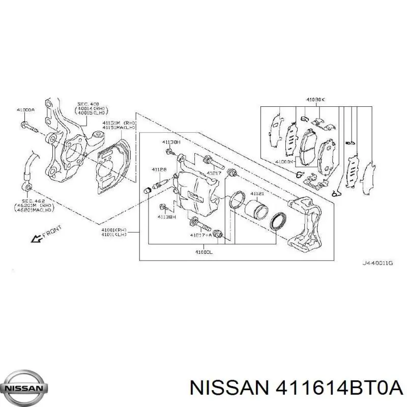Захист гальмівного диска, переднього, лівого Nissan/Infiniti 411614BT0A ціна, від 6.22 USD