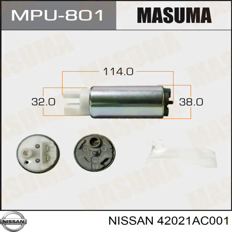 Модуль бензонасоса Nissan/Infiniti 42021AC001 ціна, від 33.67 USD