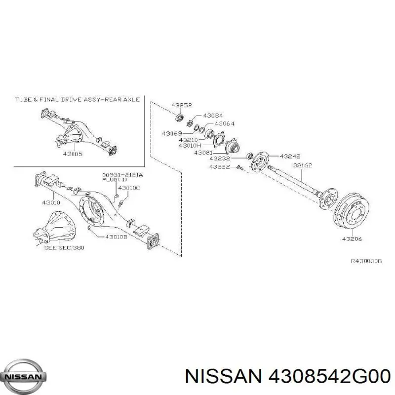 4308542G00 Nissan/Infiniti Кільце інжектора