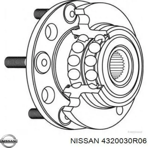 Задня маточина 4320030R06 Nissan/Infiniti