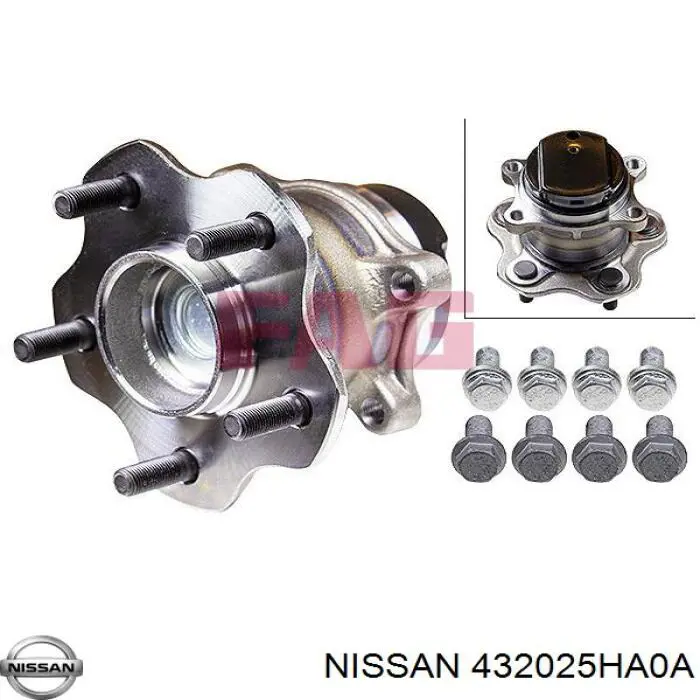 Маточини задніх коліс Nissan/Infiniti 432025HA0A ціна, від 44.33 USD