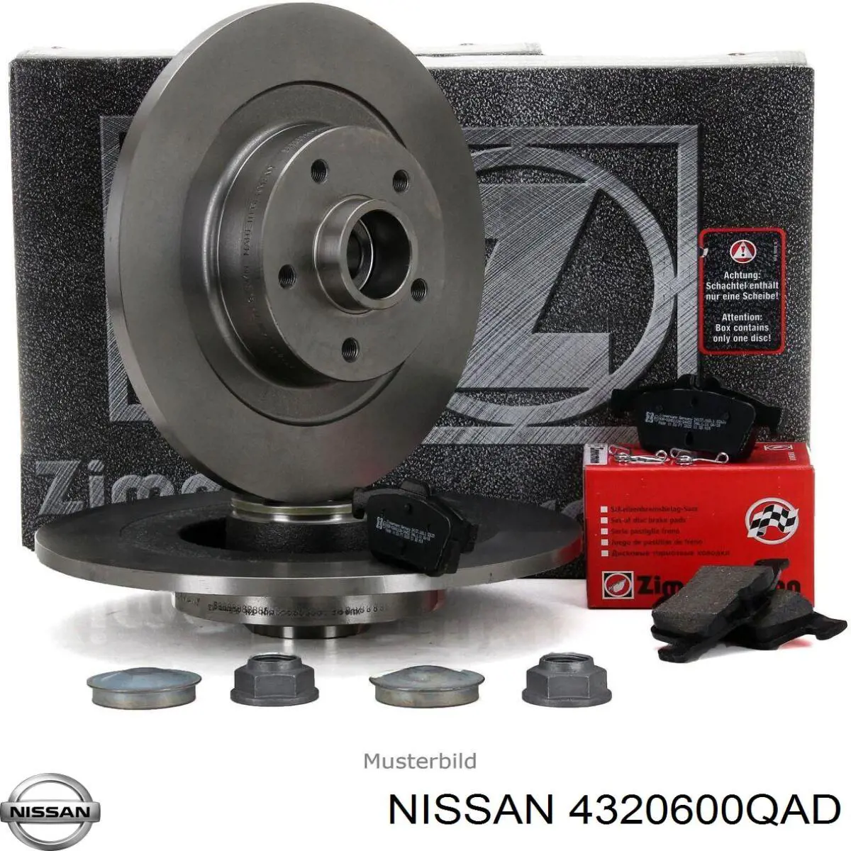 4320600QAD Nissan диск гальмівний задній