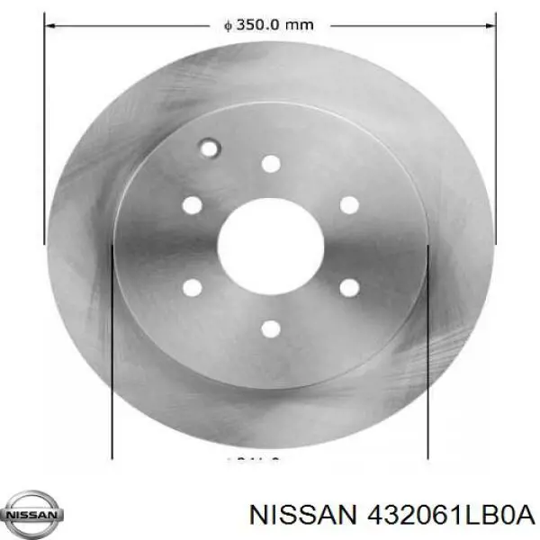 Купити 432061LB0A Nissan/Infiniti Диск заднього гальма
