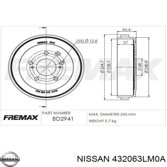  432063LM0A Nissan