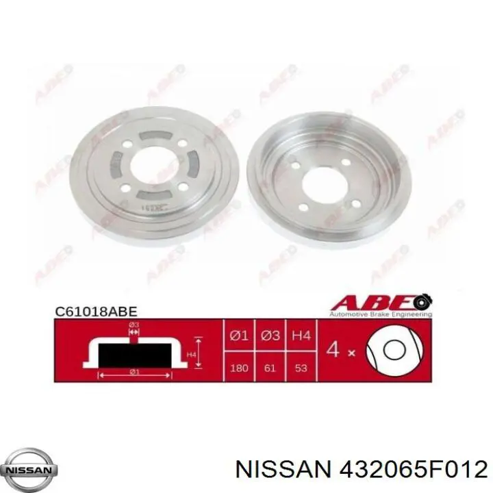 TA105C Japan Parts Барабан гальмівний задній