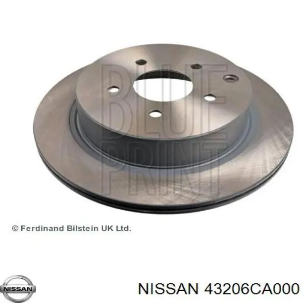 43206CA000 Nissan диск гальмівний задній