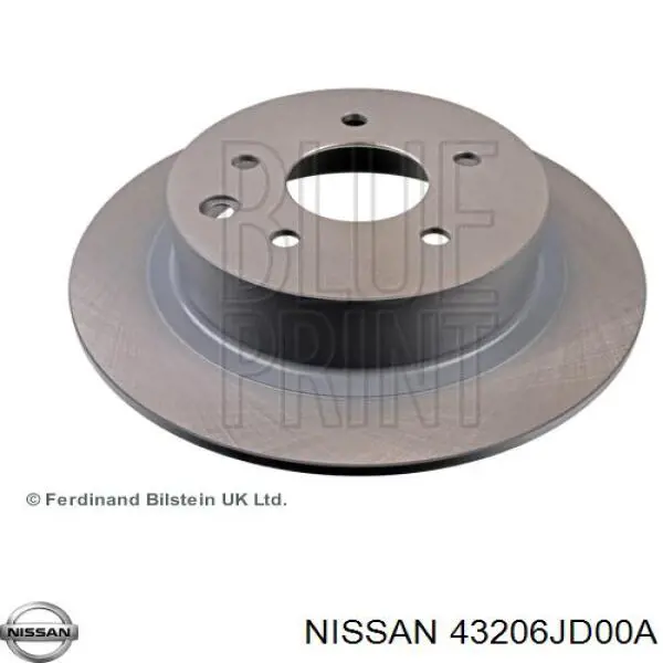 43206JD00A Nissan диск гальмівний задній