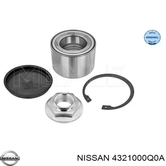 4321000Q0A Nissan/Infiniti Підшипник ступиці задньої