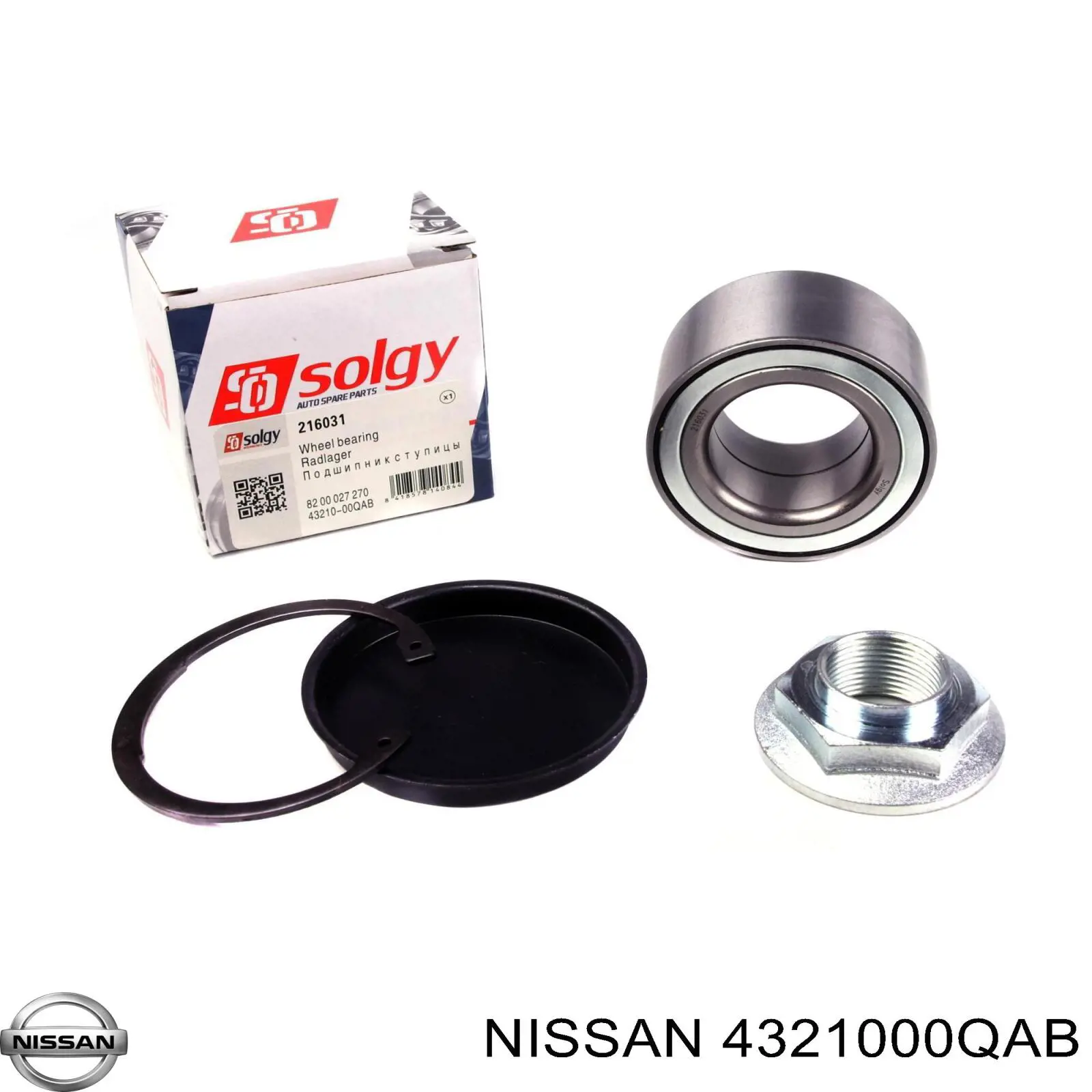 Підшипник маточини задньої Nissan/Infiniti 4321000QAB ціна, від 23.44 USD