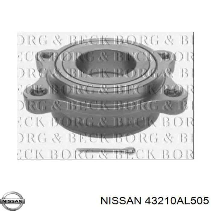 43210AL505 Nissan/Infiniti Підшипник ступиці задньої