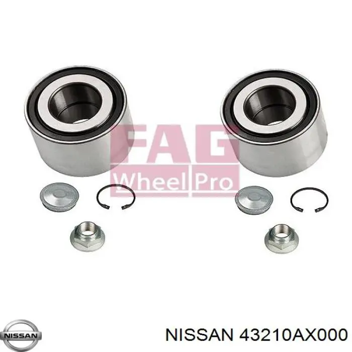 Підшипник маточини задньої Nissan/Infiniti 43210AX000 ціна, від 11.02 USD
