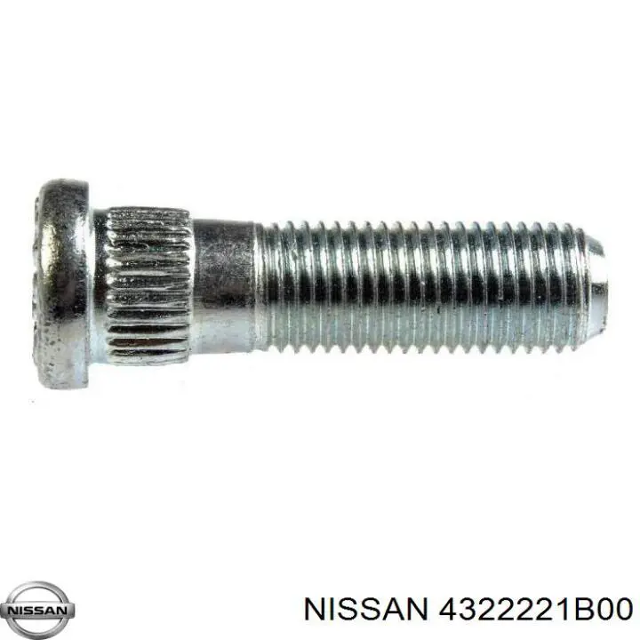 Шпилька колісна, передня 4322221B00 Nissan