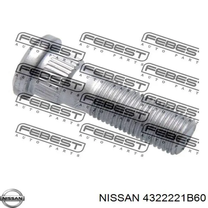 Шпилька маточини колеса передня Nissan/Infiniti 4322221B60 ціна, від 1.55 USD