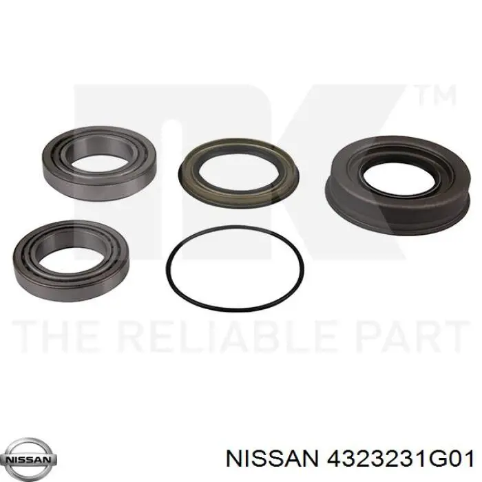Комплект підшипник маточини передньої Nissan/Infiniti 4323231G01 ціна, від 15.37 USD