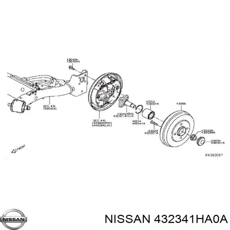  Nissan/Infiniti 432341HA0A ціна, від 39.85 USD
