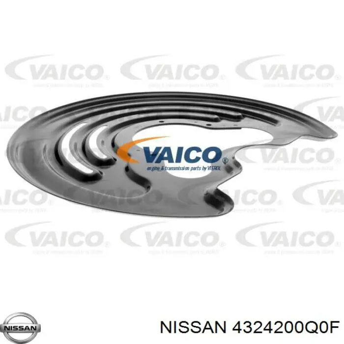 4324200Q0F Nissan/Infiniti Захист гальмівного диска заднього, лівого