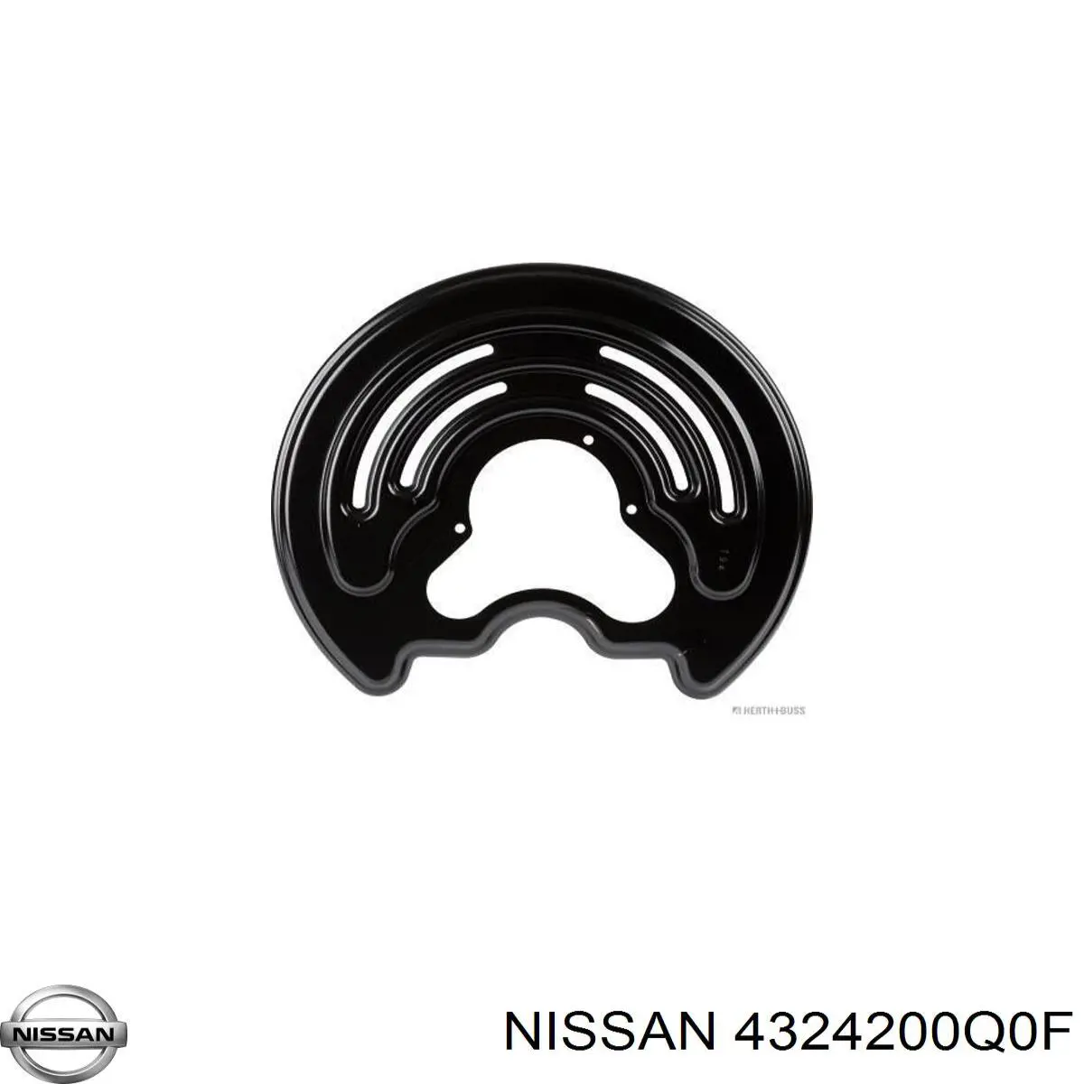 4324200Q0F Nissan захист гальмівного диска заднього, лівого