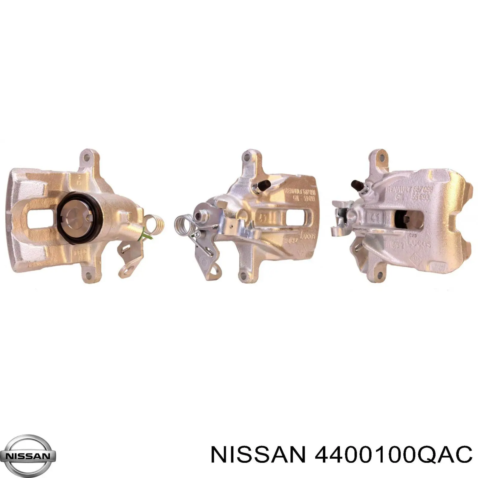 4400100QAC Nissan супорт гальмівний задній правий
