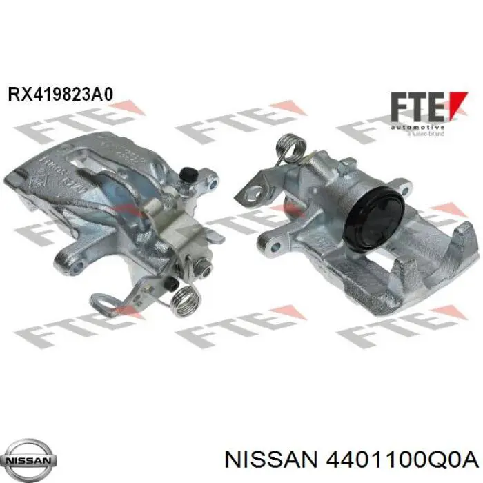 Супорт задній лівий 4401100Q0A Nissan/Infiniti